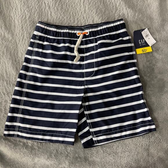 Gap Youth Swim trunks, Blue/White Stripes, XL 12 - Picture 1 of 8